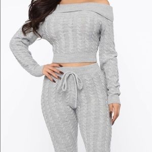 Fashion Nova Knit Pants Set